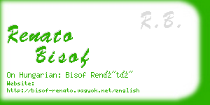 renato bisof business card